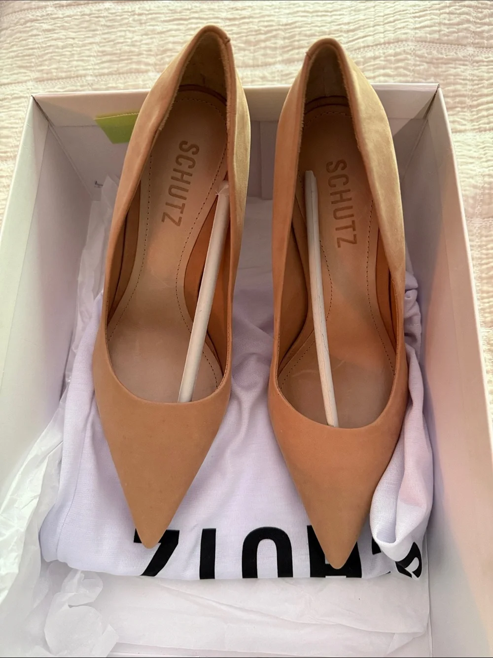 Schutz Lou Honey Beige Stilleto Pump - Picture 1 of 4